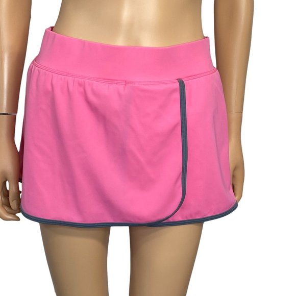 Lands’ End Pants - Lands End Women's 8 Skort Skirt Faux Wrap Pink Nylon
